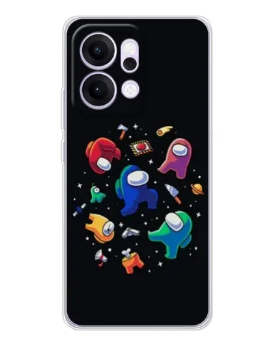 Чехол для OPPO Reno14 с картинкой «Among Us космос»