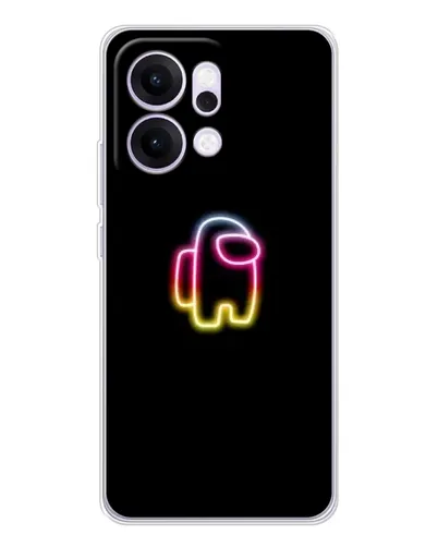 Чехол для OPPO Reno14 с картинкой «Among Us градиент»