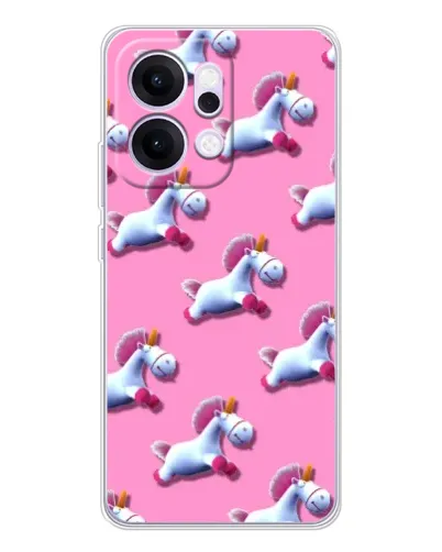 Чехол для OPPO Reno14 с картинкой «Единороги на розовом» Чехол для OPPO Reno14 с картинкой «Единороги на розовом»