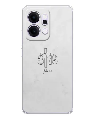 Чехол для OPPO Reno14 с картинкой «Иоанна 3:16 Крест»