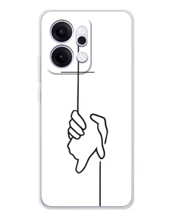 Чехол для OPPO Reno14 с картинкой «Рука держит»