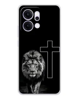 Чехол для OPPO Reno14 с картинкой «Лев и Крест»