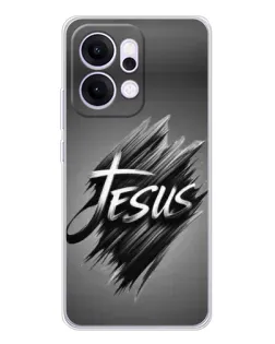Чехол для OPPO Reno14 с картинкой «Надпись Jesus Graffiti»