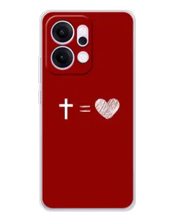 Чехол для OPPO Reno14 с картинкой «Уравнение любви»