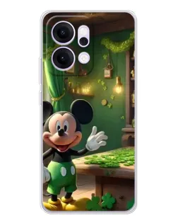 Чехол для OPPO Reno14 с картинкой «Микки в мастерской»