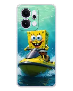 Чохол для OPPO Reno14 з картинкою «Спанч Боб на гідроциклі» Чохол для OPPO Reno14 з картинкою «Спанч Боб на гідроциклі»