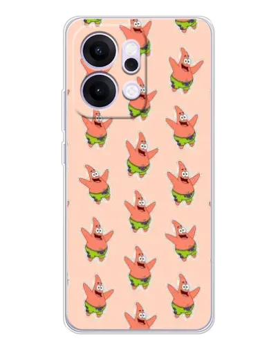 Чехол для OPPO Reno14 с картинкой «Патрик Стар паттерн»