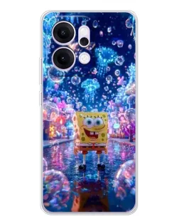 Чехол для OPPO Reno14 с картинкой «Неоновый океан»