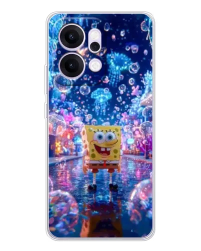 Чехол для OPPO Reno14 с картинкой «Неоновый океан»