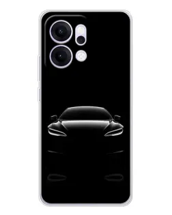 Чехол для OPPO Reno14 с картинкой «Силуэт Tesla Night»