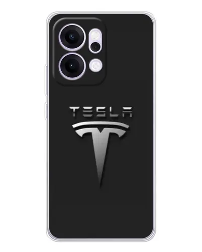 Чехол для OPPO Reno14 с картинкой «Стальной логотип Tesla» Чехол для OPPO Reno14 с картинкой «Стальной логотип Tesla»