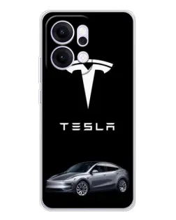 Чехол для OPPO Reno14 с картинкой «Tesla Model Y»