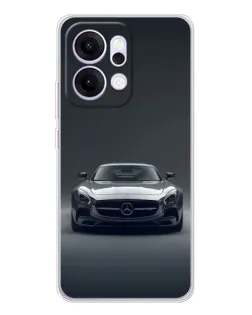 Чехол для OPPO Reno14 с картинкой «Mercedes на черном»