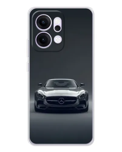 Чехол для OPPO Reno14 с картинкой «Mercedes на черном»