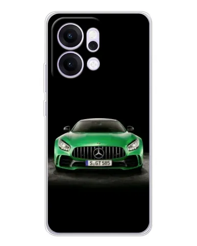 Чехол для OPPO Reno14 с картинкой «Mercedes — неоновый лого»