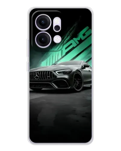 Чехол для OPPO Reno14 с картинкой «Темный Mercedes AMG»