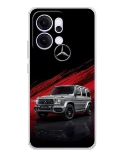 Чехол для OPPO Reno14 с картинкой «Mercedes G-Class красный»