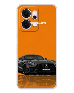 Чехол для OPPO Reno14 с картинкой «Оранжевый Mercedes AMG»