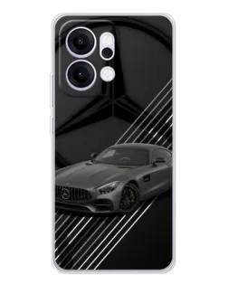 Чехол для OPPO Reno14 с картинкой «Mercedes AMG — графика»