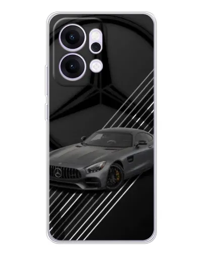 Чехол для OPPO Reno14 с картинкой «Mercedes AMG — графика»