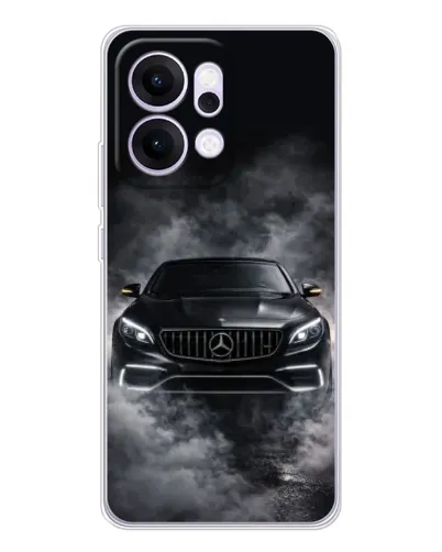 Чехол для OPPO Reno14 с картинкой «Mercedes в дыму»