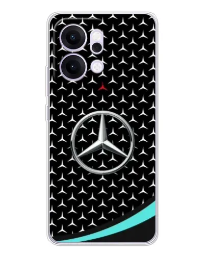 Чехол для OPPO Reno14 с картинкой «Mercedes — бирюзовый акцент»