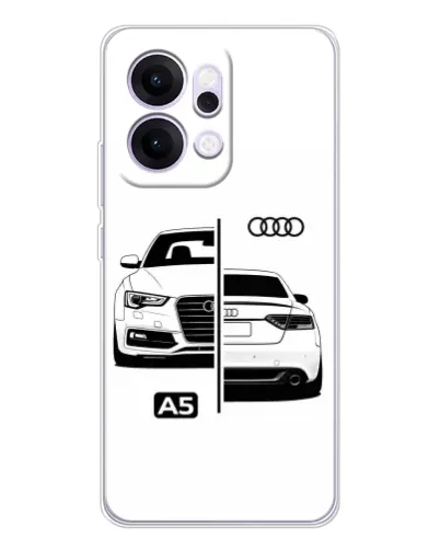Чехол для OPPO Reno14 с картинкой «Audi — контрастный дизайн»