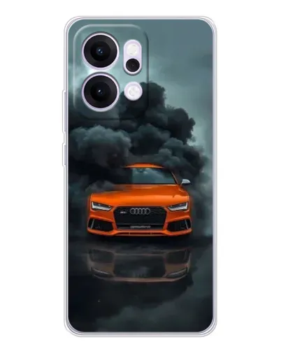 Чехол для OPPO Reno14 с картинкой «Audi в облаках дыма»
