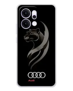 Чехол для OPPO Reno14 с картинкой «Графика — пантера и Audi» Чехол для OPPO Reno14 с картинкой «Графика — пантера и Audi»