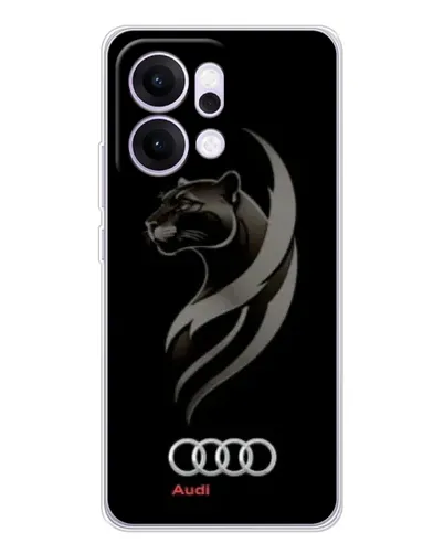 Чехол для OPPO Reno14 с картинкой «Графика — пантера и Audi»