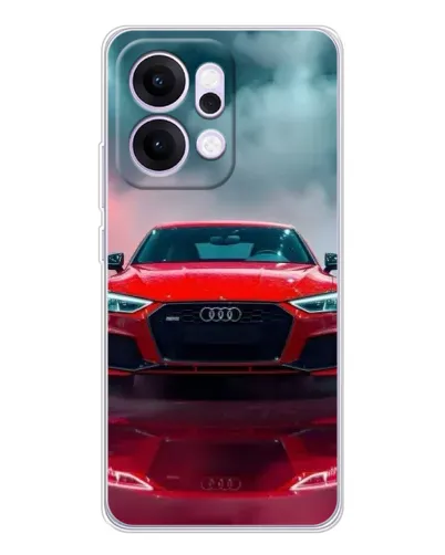 Чехол для OPPO Reno14 с картинкой «Audi RS — красный стиль»