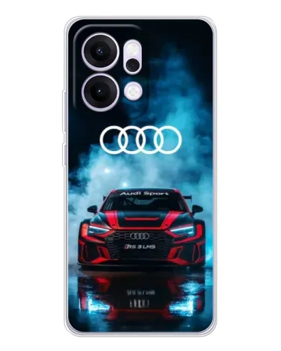 Чехол для OPPO Reno14 с картинкой «Audi Sport — неон»
