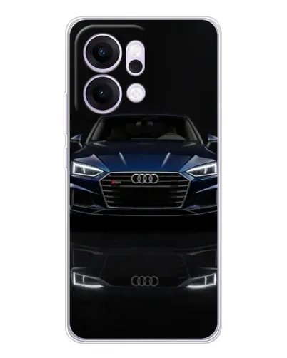 Чехол для OPPO Reno14 с картинкой «Audi — ночное отражение»