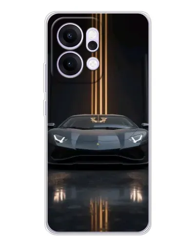 Чехол для OPPO Reno14 с картинкой «Lamborghini золотые линии» Чехол для OPPO Reno14 с картинкой «Lamborghini золотые линии»