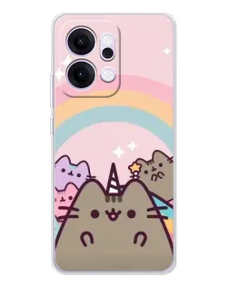 Чехол для OPPO Reno14 с картинкой «Единорог Pusheen»