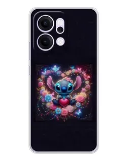 Чехол для OPPO Reno14 с картинкой «Stitch в цветах» Чехол для OPPO Reno14 с картинкой «Stitch в цветах»
