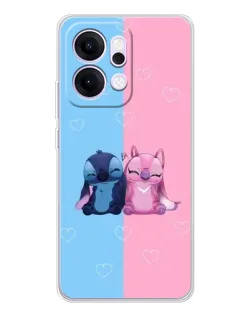 Чехол для OPPO Reno14 с картинкой «Stitch и Angel Love» Чехол для OPPO Reno14 с картинкой «Stitch и Angel Love»