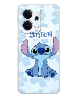 Чехол для OPPO Reno14 с картинкой «Stitch среди цветов» Чехол для OPPO Reno14 с картинкой «Stitch среди цветов»