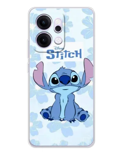 Чехол для OPPO Reno14 с картинкой «Stitch среди цветов»