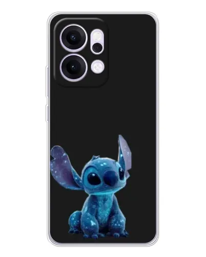Чехол для OPPO Reno14 с картинкой «Стич на черном»