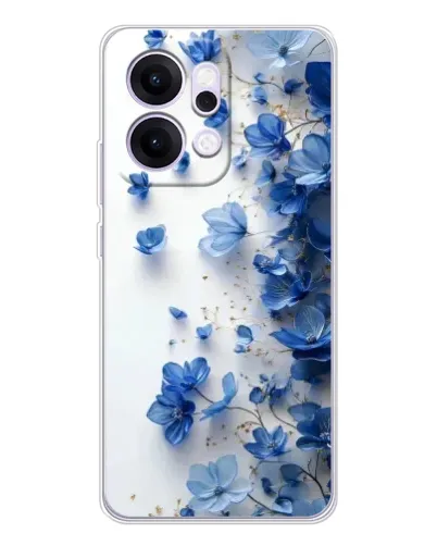 Чохол для OPPO Reno14 з картинкою «Блакитний квітковий каскад»