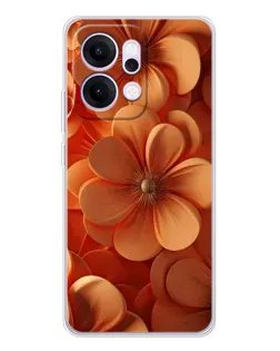 Чохол для OPPO Reno14 з картинкою «Помаранчева макро квітка»