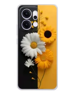 Чохол для OPPO Reno14 з картинкою «Соняшник та ромашка»