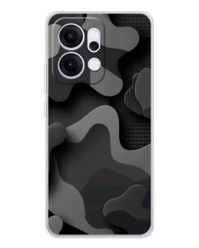 Чехол для OPPO Reno14 с картинкой «Темный абстрактный камуфляж»