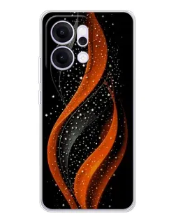 Чехол для OPPO Reno14 с картинкой «Огненная звездная волна»