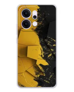 Чехол для OPPO Reno14 с картинкой «Золотые осколки геометрии»