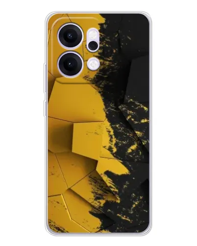 Чехол для OPPO Reno14 с картинкой «Золотые осколки геометрии»