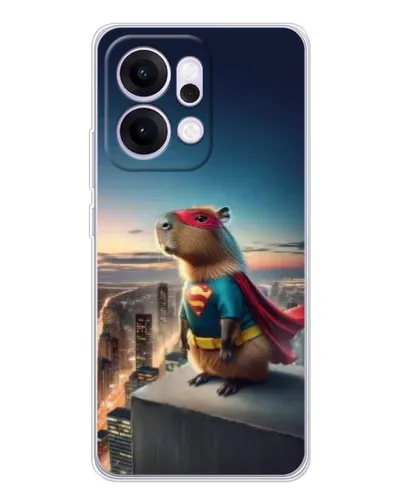 Чехол для OPPO Reno14 с картинкой «Капи-мен супергерой»