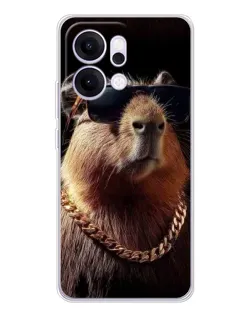 Чехол для OPPO Reno14 с картинкой «Капибара золотая цепь» Чехол для OPPO Reno14 с картинкой «Капибара золотая цепь»