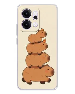 Чехол для OPPO Reno14 с картинкой «Башня из капибар» Чехол для OPPO Reno14 с картинкой «Башня из капибар»